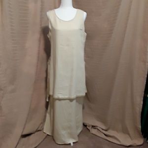 COPY - Linen and ribbon apron dress.